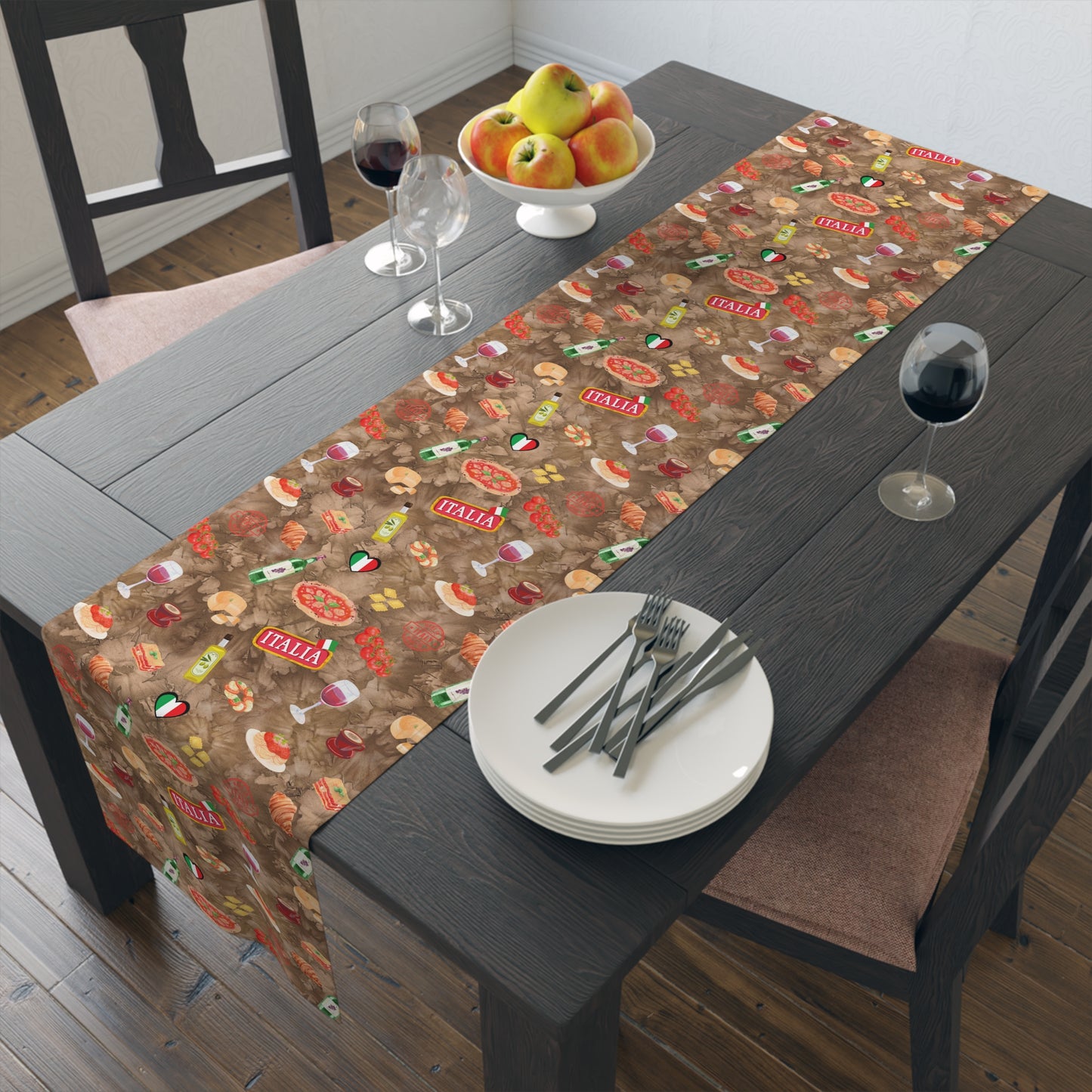 Mom's Italian Kitchen Table Runner – Vibrant, Charming & Full of Culinary Warmth