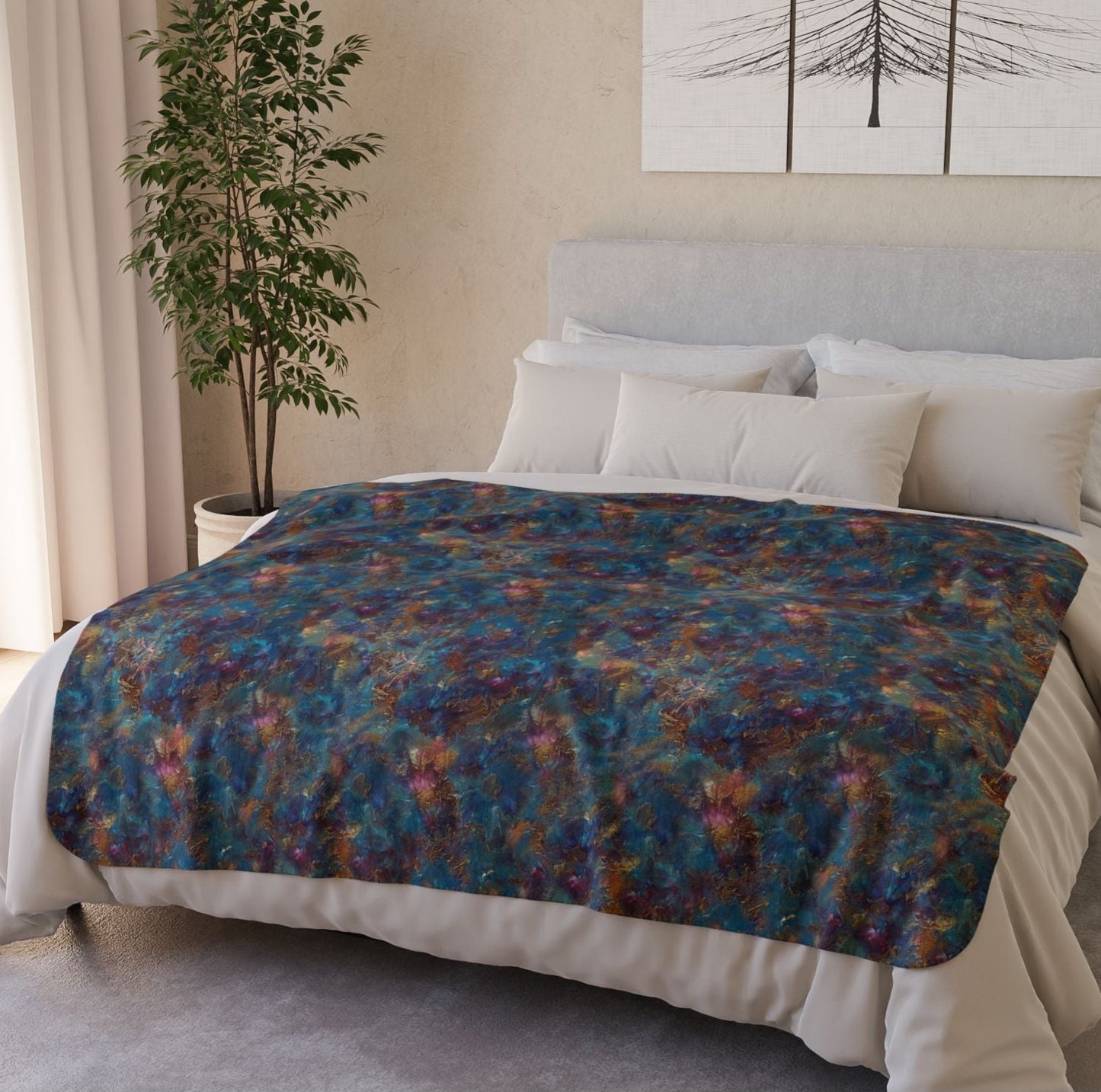 Oceanic Fleece Sherpa Blanket – Drift Into Comfort