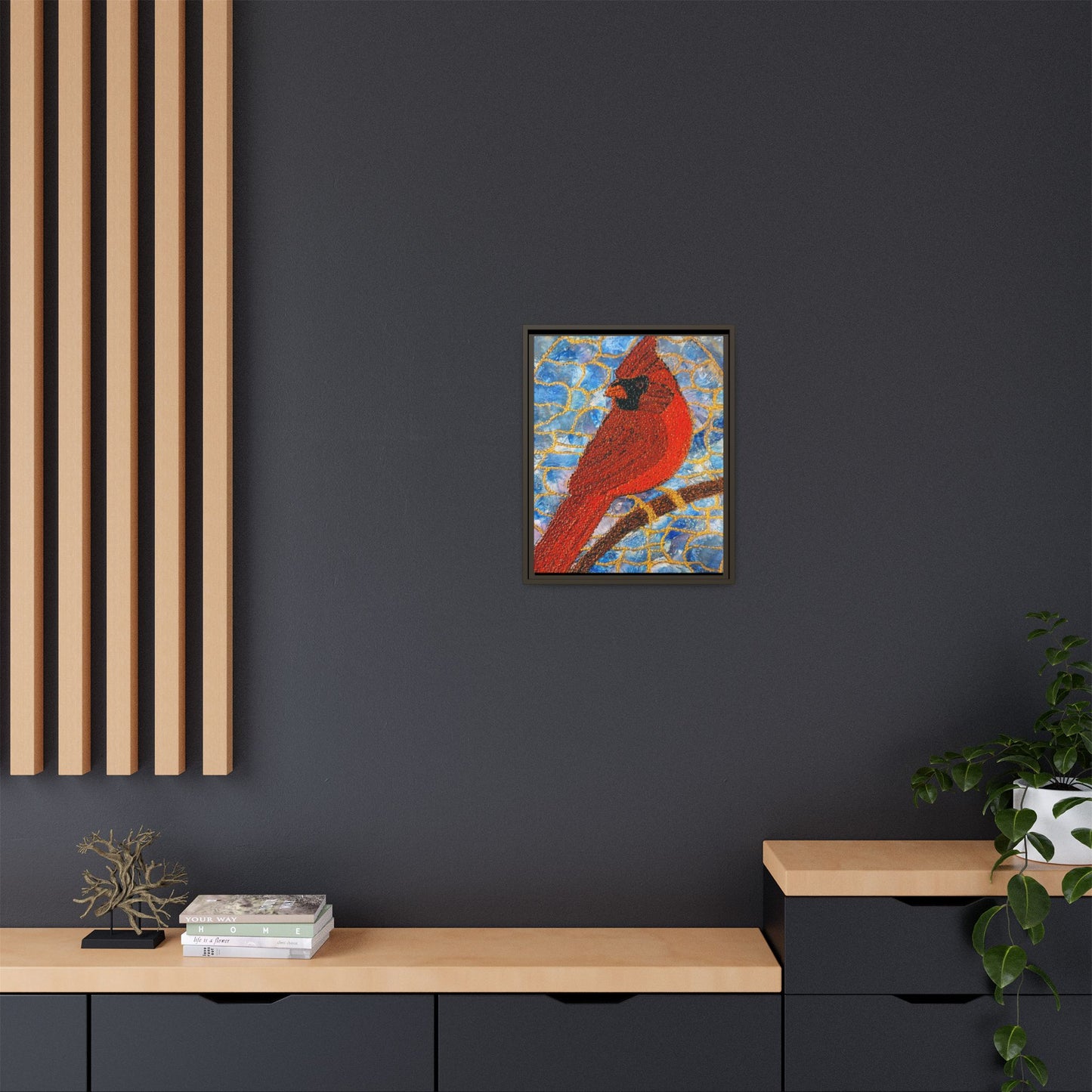 Always Beside You – Framed Canvas Art Print (16×20) | A Cardinal’s Message of Love & Remembrance