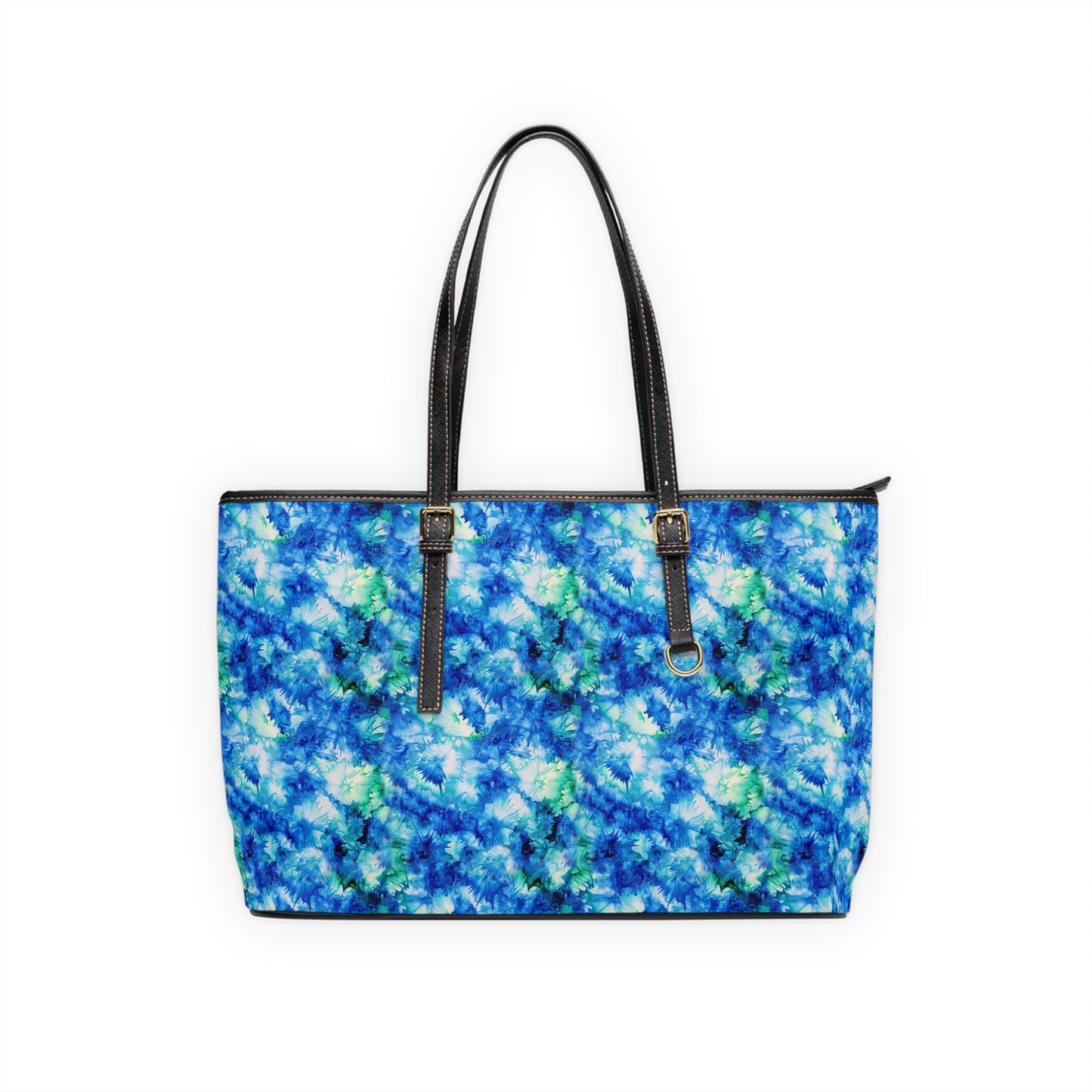 Ocean Mist Vegan Leather Shoulder Bag – Bold, Elegant & Art-Inspired
