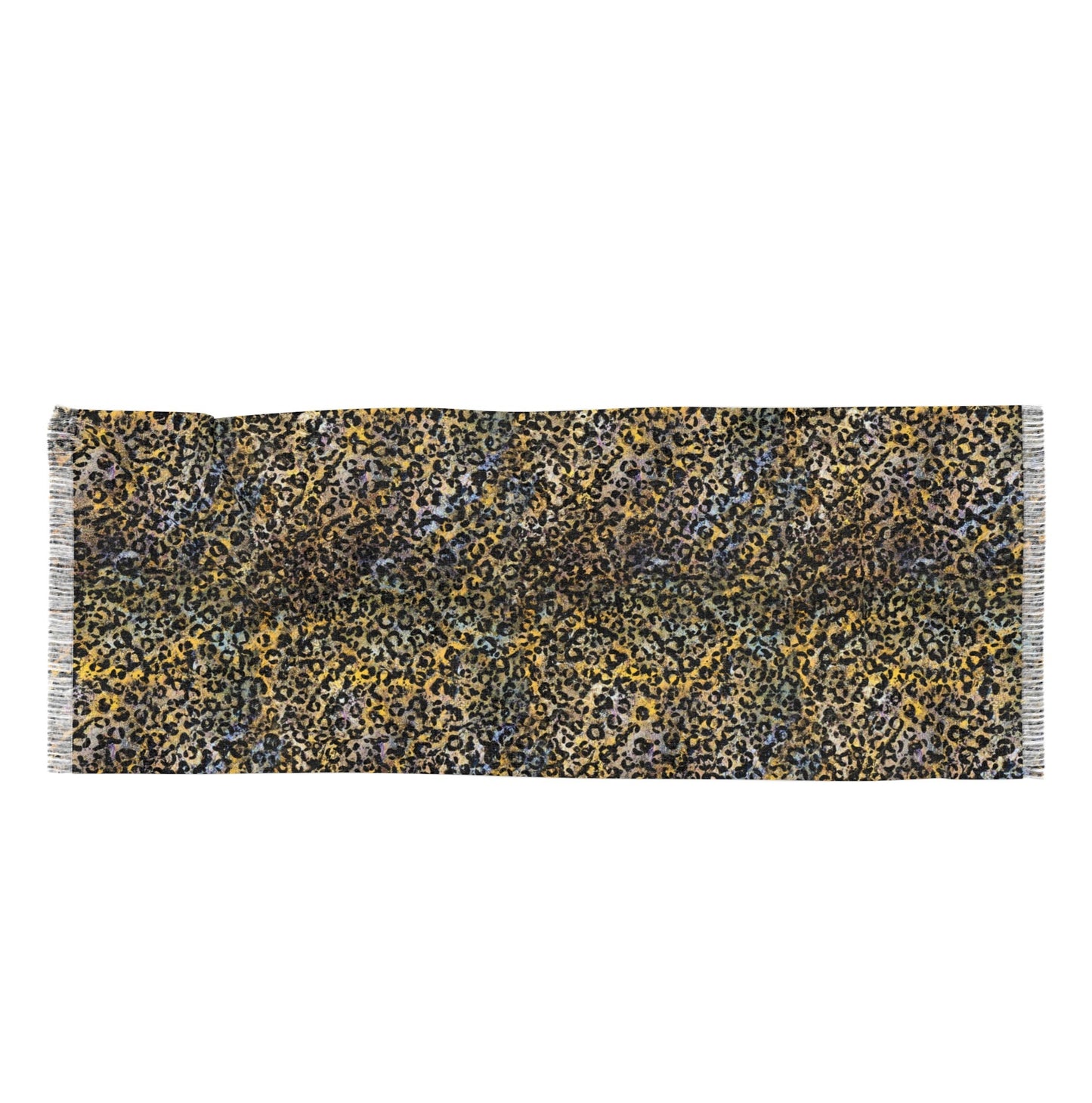 Golden Leopard - Light Fringe Scarf