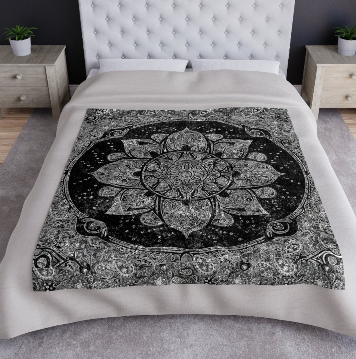 Mandala Crushed Velvet Blanket β Find Your Zen