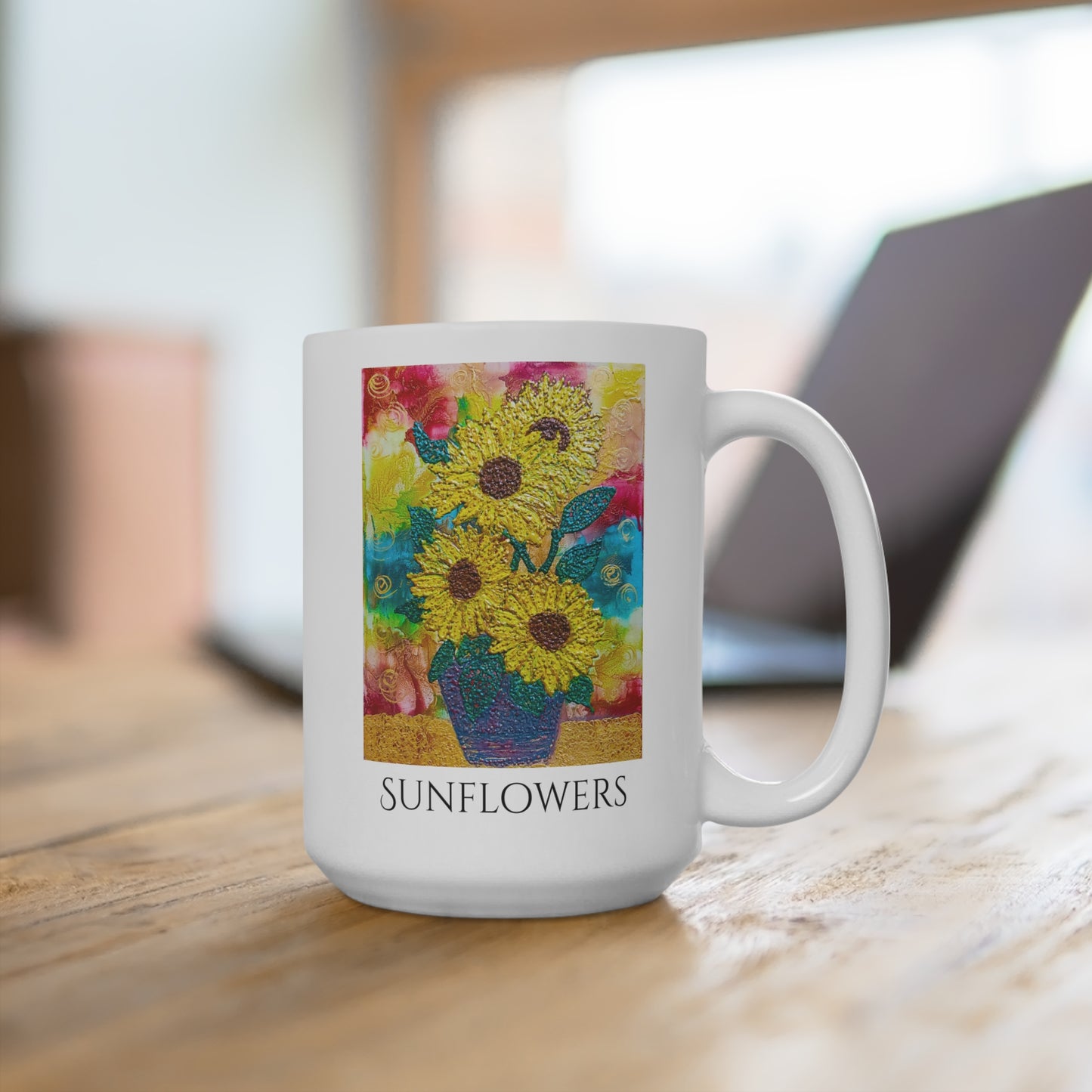 Sunflowers & Poetry Mug – A Daily Touch of Sunshine