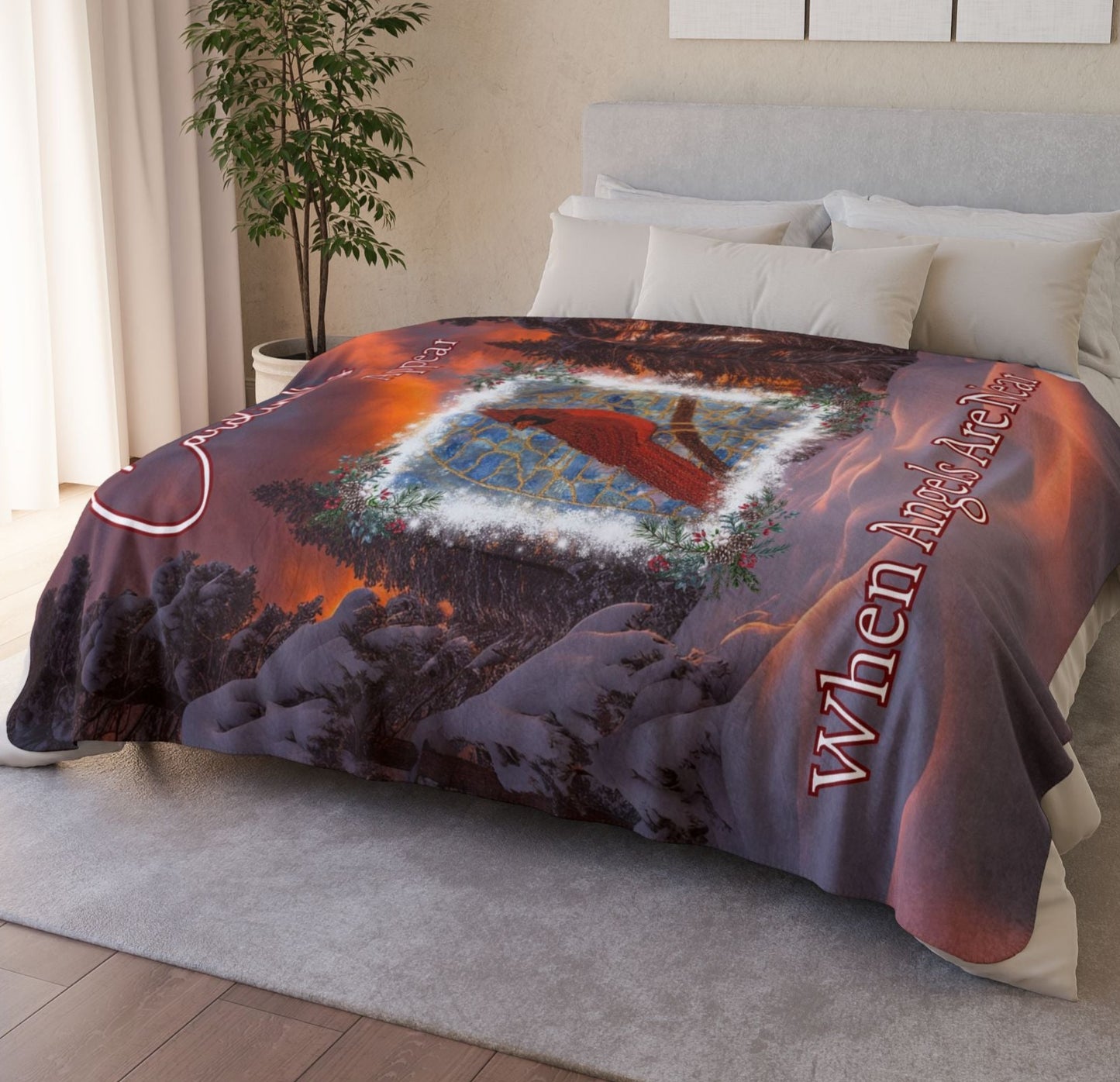 Always Beside You Cardinal Blanket – A Cozy Embrace of Love & Comfort