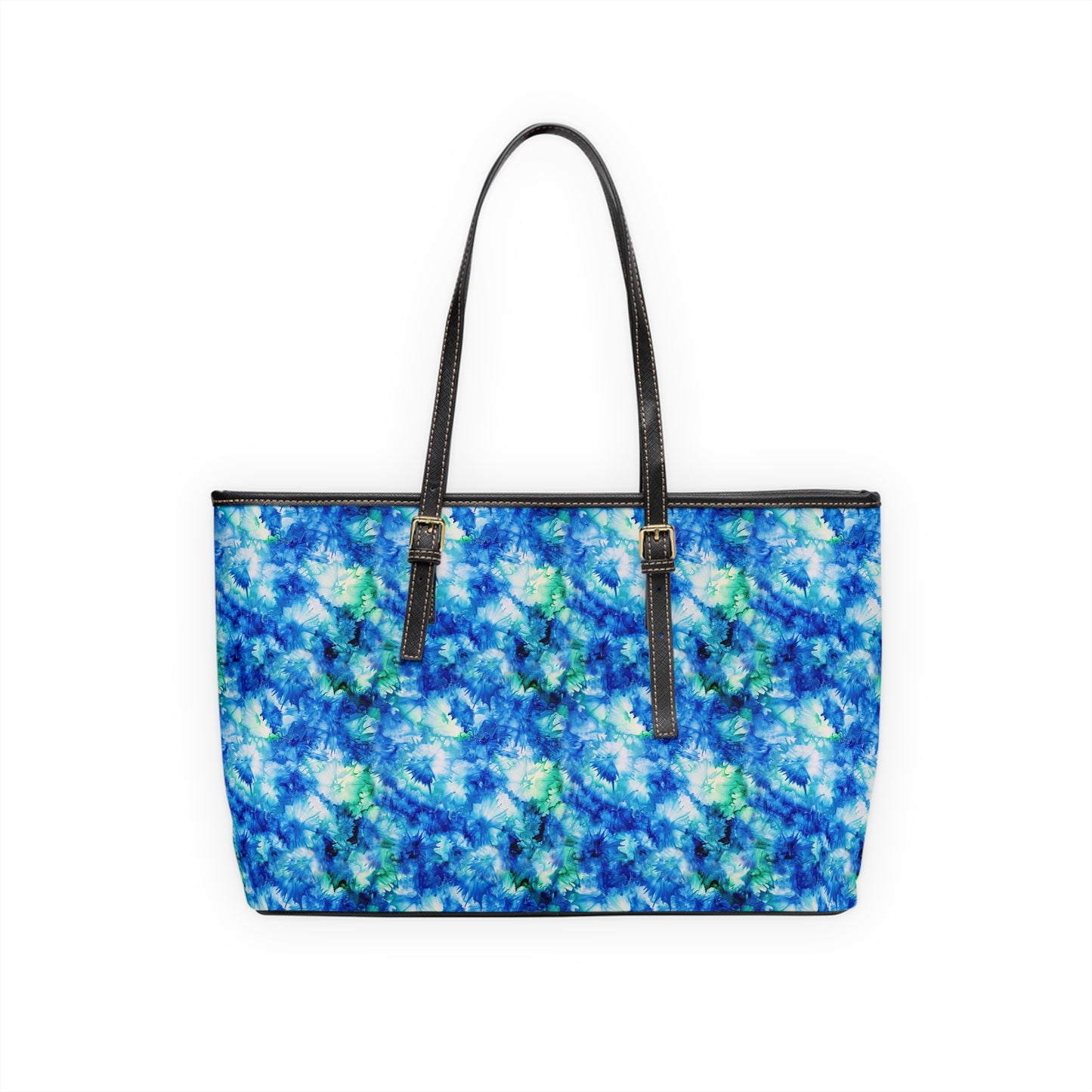 Ocean Mist Vegan Leather Shoulder Bag – Bold, Elegant & Art-Inspired