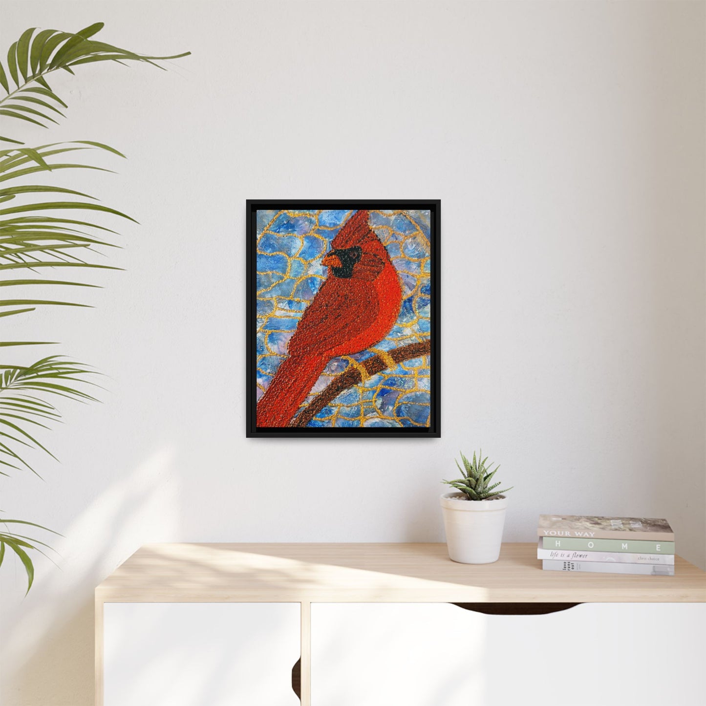 Always Beside You – Framed Canvas Art Print (16×20) | A Cardinal’s Message of Love & Remembrance