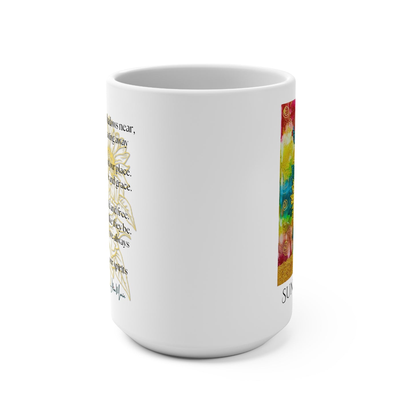Sunflowers & Poetry Mug – A Daily Touch of Sunshine