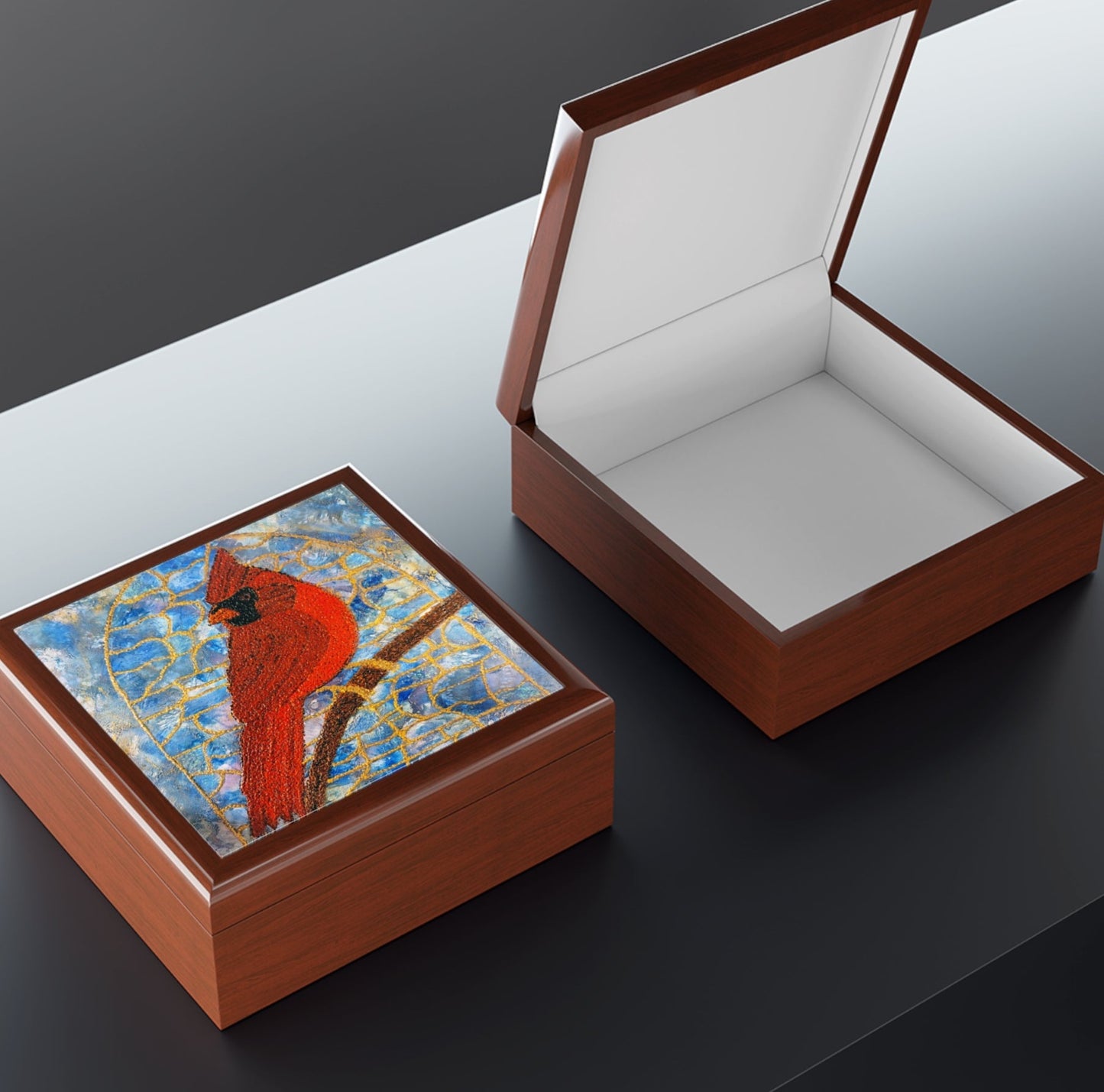 Always Beside You Cardinal Memorial keepsake Box – A Cherished Keepsake of Love & Remembrance