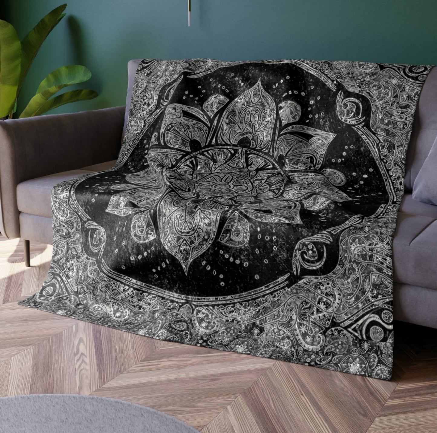 Mandala Crushed Velvet Blanket β Find Your Zen