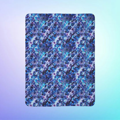 Fleece Sherpa Blanket - Blue Cosmos