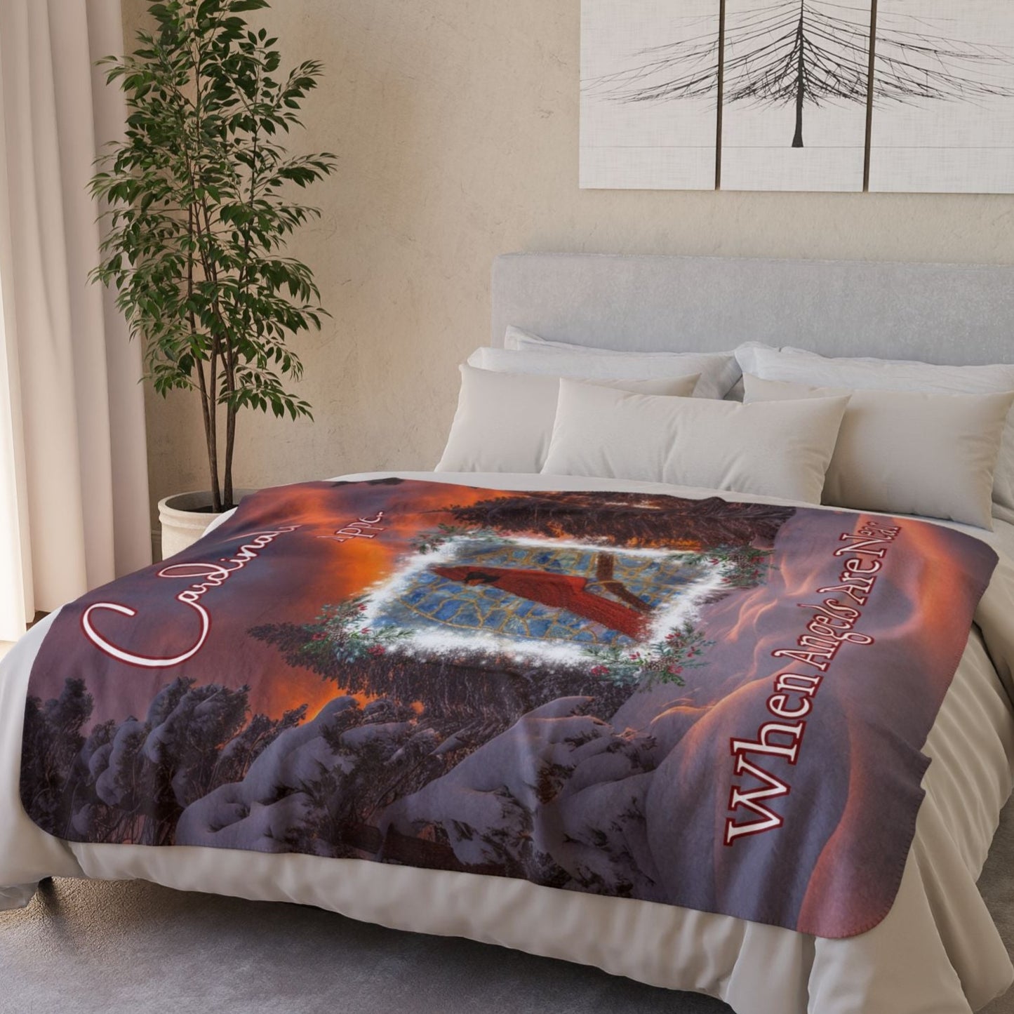 Always Beside You Cardinal Blanket – A Cozy Embrace of Love & Comfort