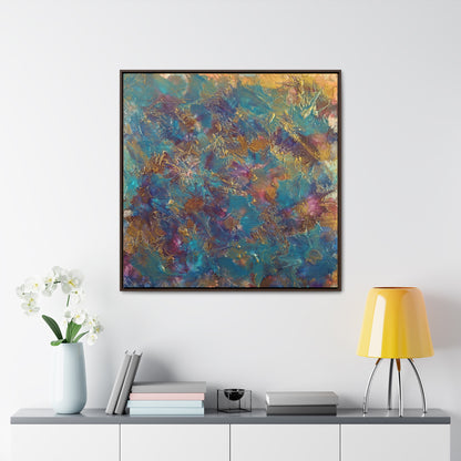 Framed Square Canvas Print- Oceanic Kaleidoscope