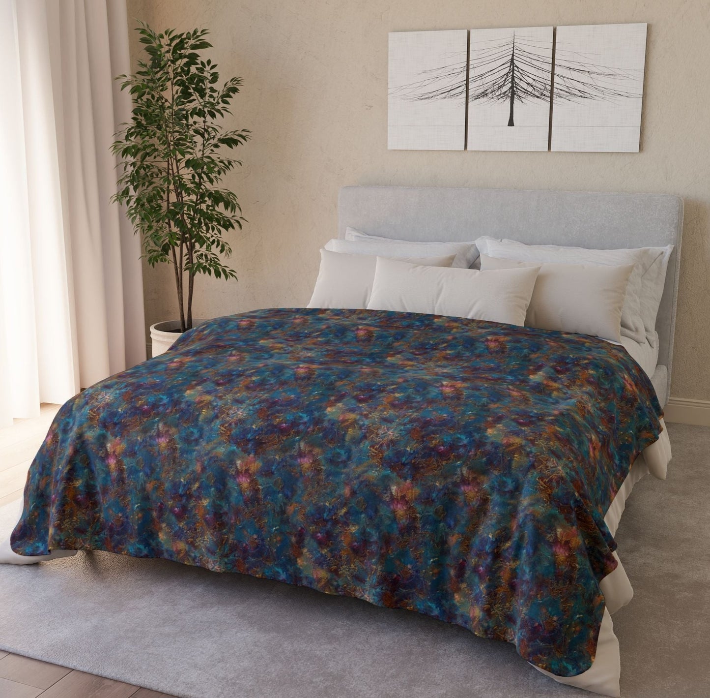 Oceanic Fleece Sherpa Blanket – Drift Into Comfort