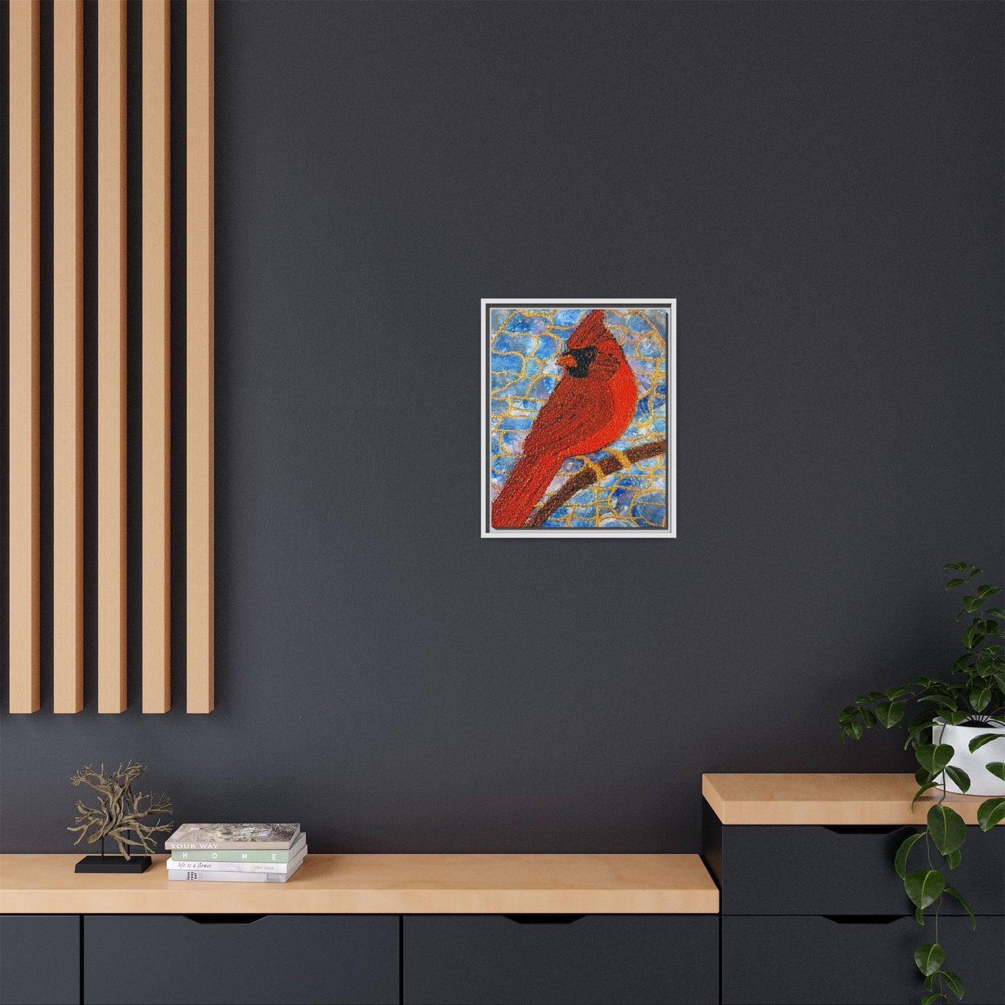 Always Beside You – Framed Canvas Art Print (16×20) | A Cardinal’s Message of Love & Remembrance