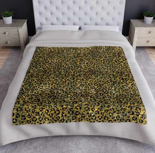 Leopard Luxe Crushed Velvet Blanket – Bold, Beauty, Cozy