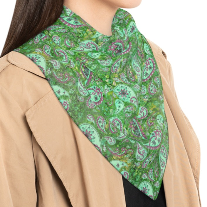 Springtime Paisley Chiffon Scarf – A Touch of Nature’s Elegance