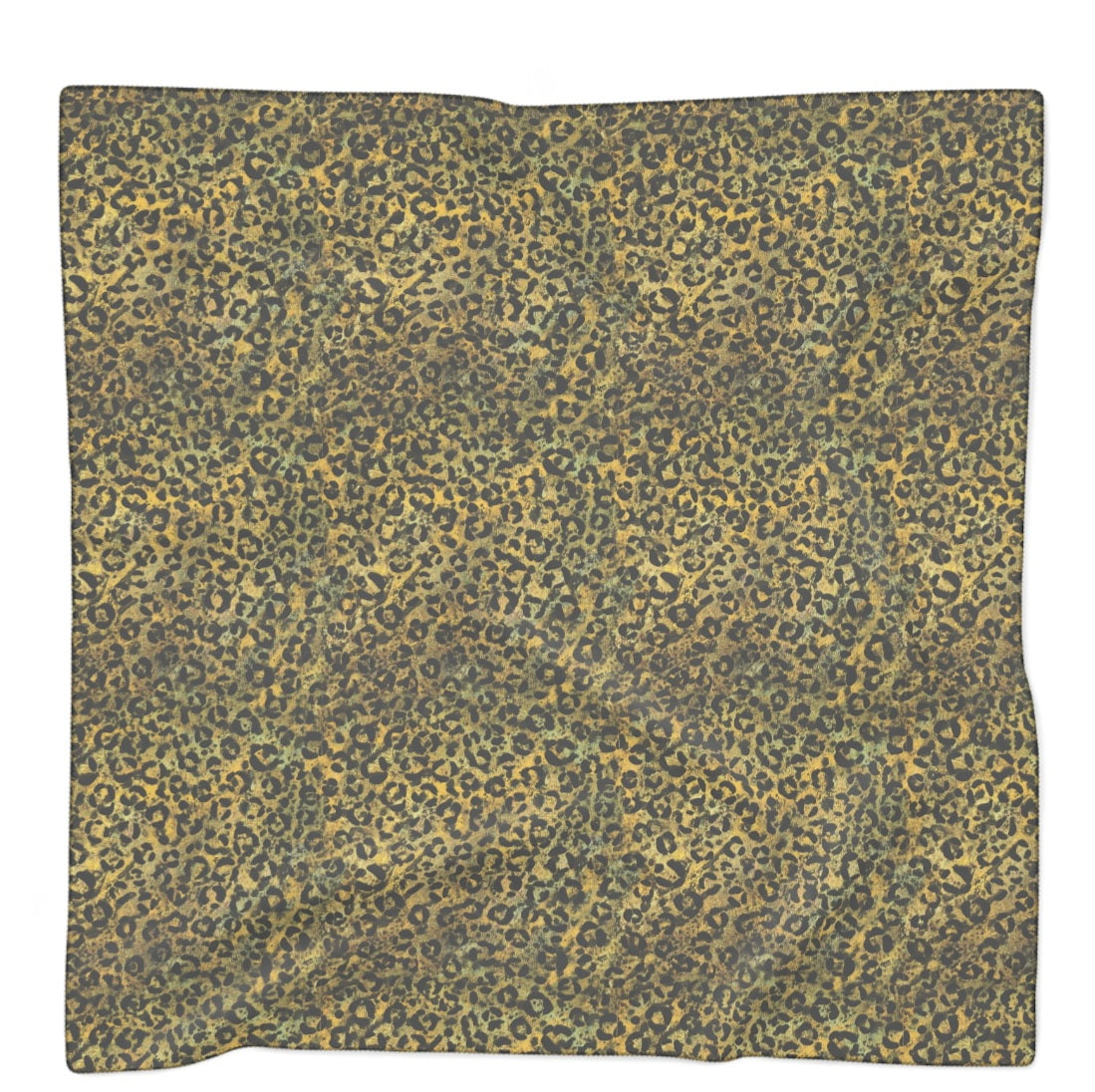 Golden Leopard - Square Chiffon Scarf