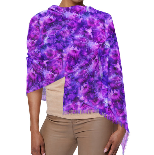 💜 Amethyst Dreams Fringe Scarf – A Wearable Aura of Calm and Confidence