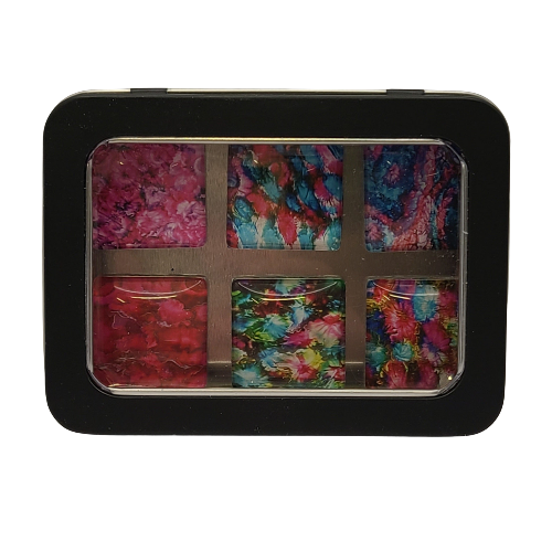 Pink Passion Magnet Set – Handmade Glass Magnets (6) (Set of 6)