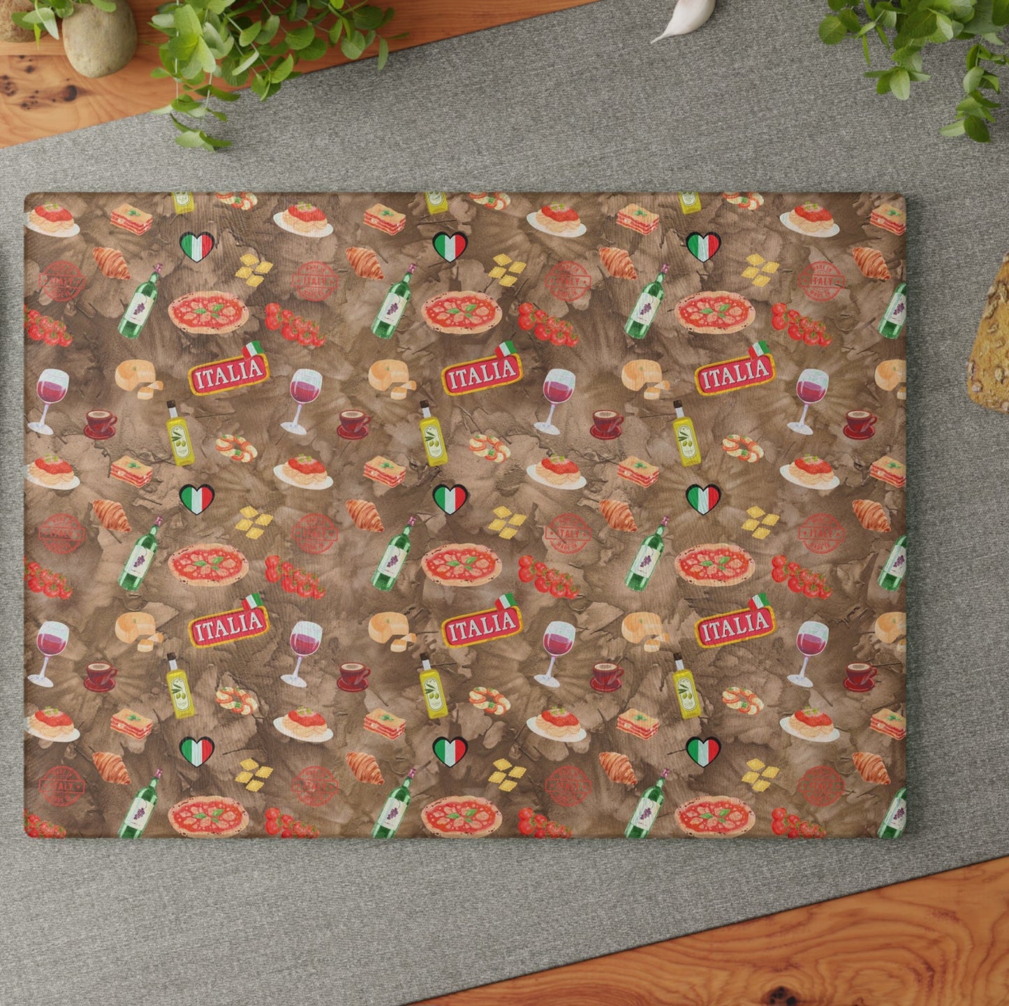 Mom's Italian Kitchen Glass Cutting Board – Bright, Durable & Inspired by Family Traditions