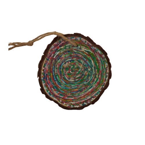Hand-Painted Encaustic Wooden Ornaments -
Mini Works of Art for Year-Round Display