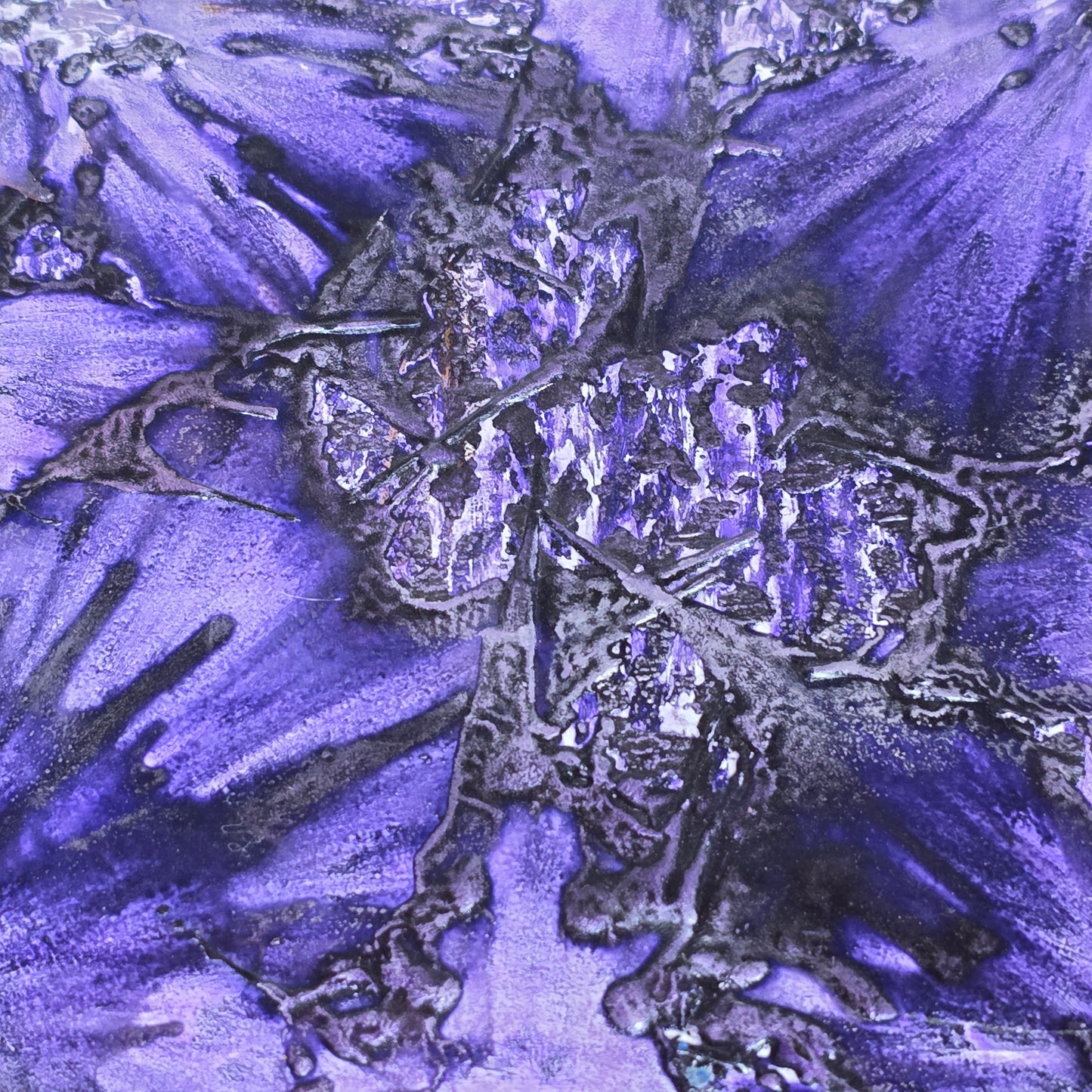 Abstract art with purple and black colors
