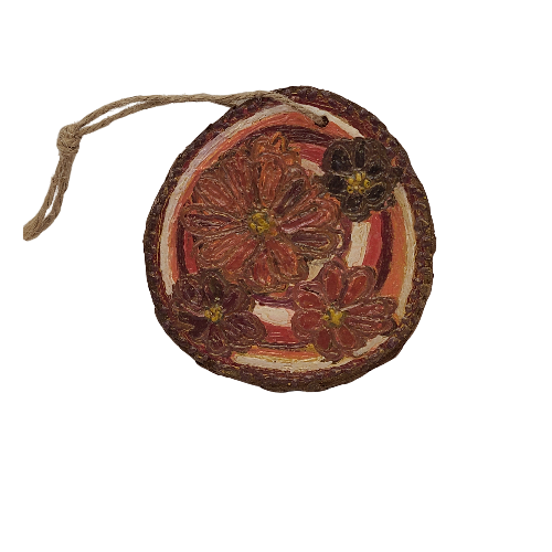 Hand-Painted Encaustic Wooden Ornaments -
Mini Works of Art for Year-Round Display