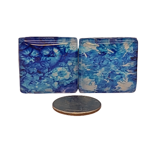Something Blue Art Magnet Set – Tranquil, Handmade Glass Magnets
