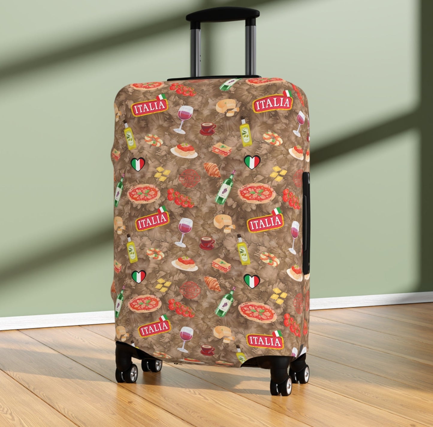 Italian Cuisine Luggage Cover - Stylish Travel Accessory