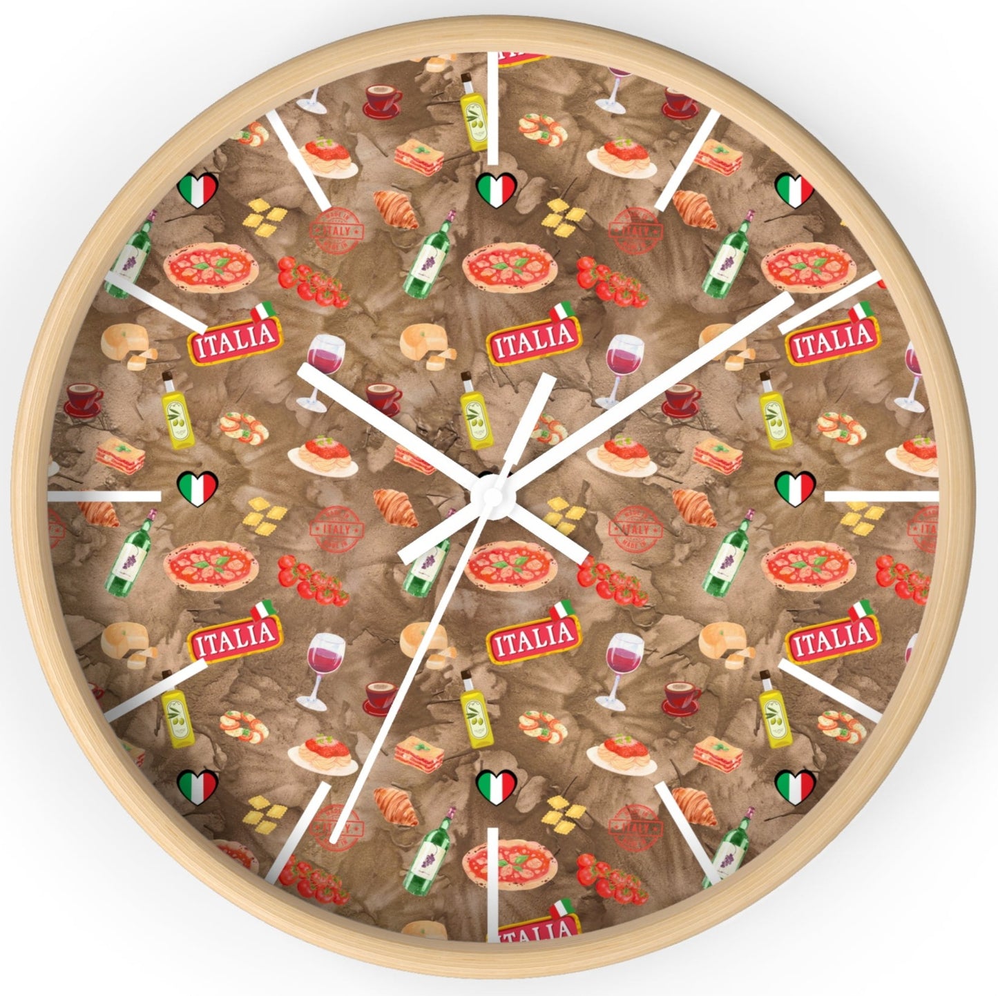 Mom's Italian Kitchen Wall Clock – Fun, Vibrant & Culinary-Inspired