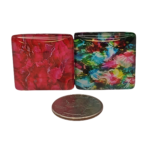 Pink Passion Art Magnet Set - Dreamy, Handmade Glass Magnets
