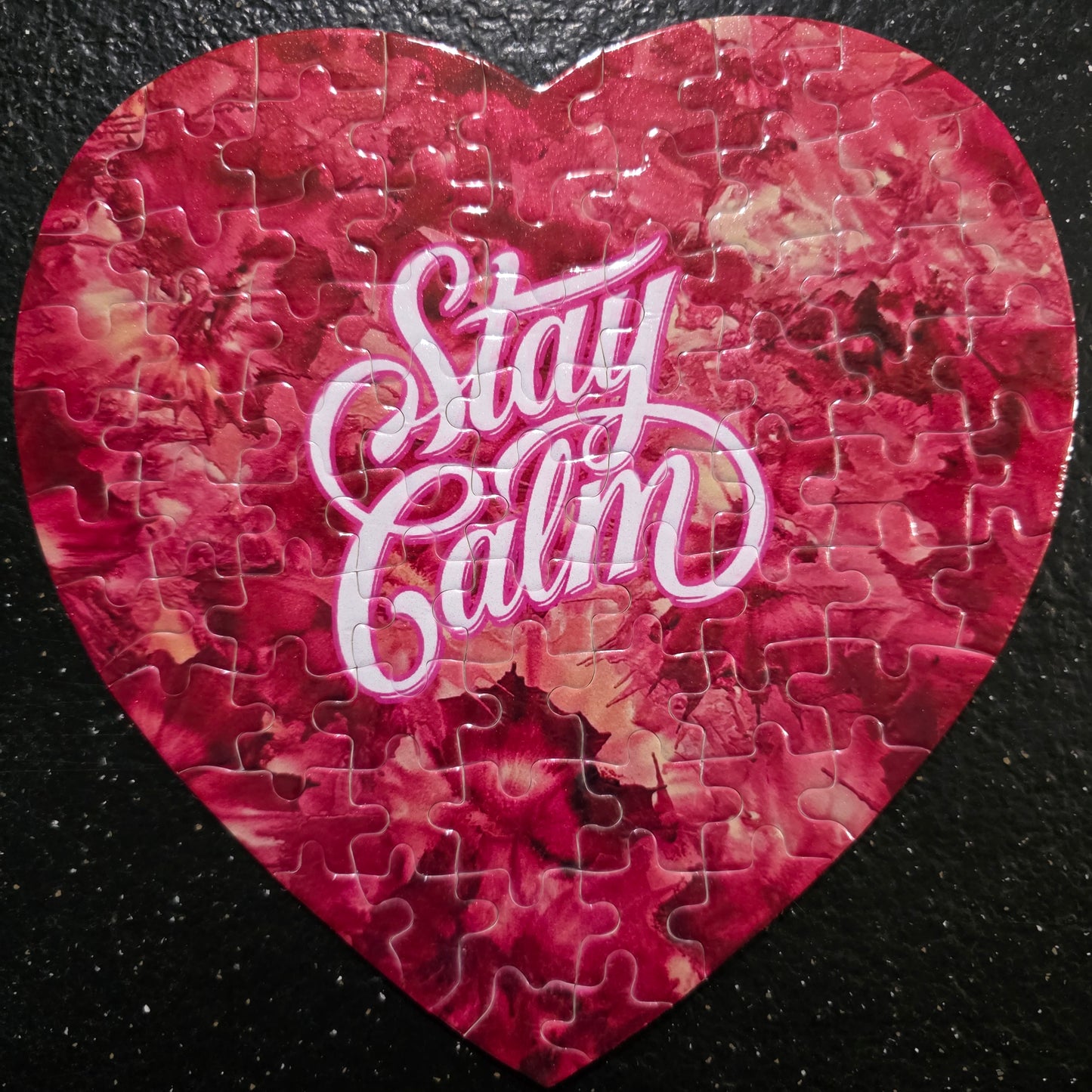 Stay Calm – Heart Puzzle 🌹