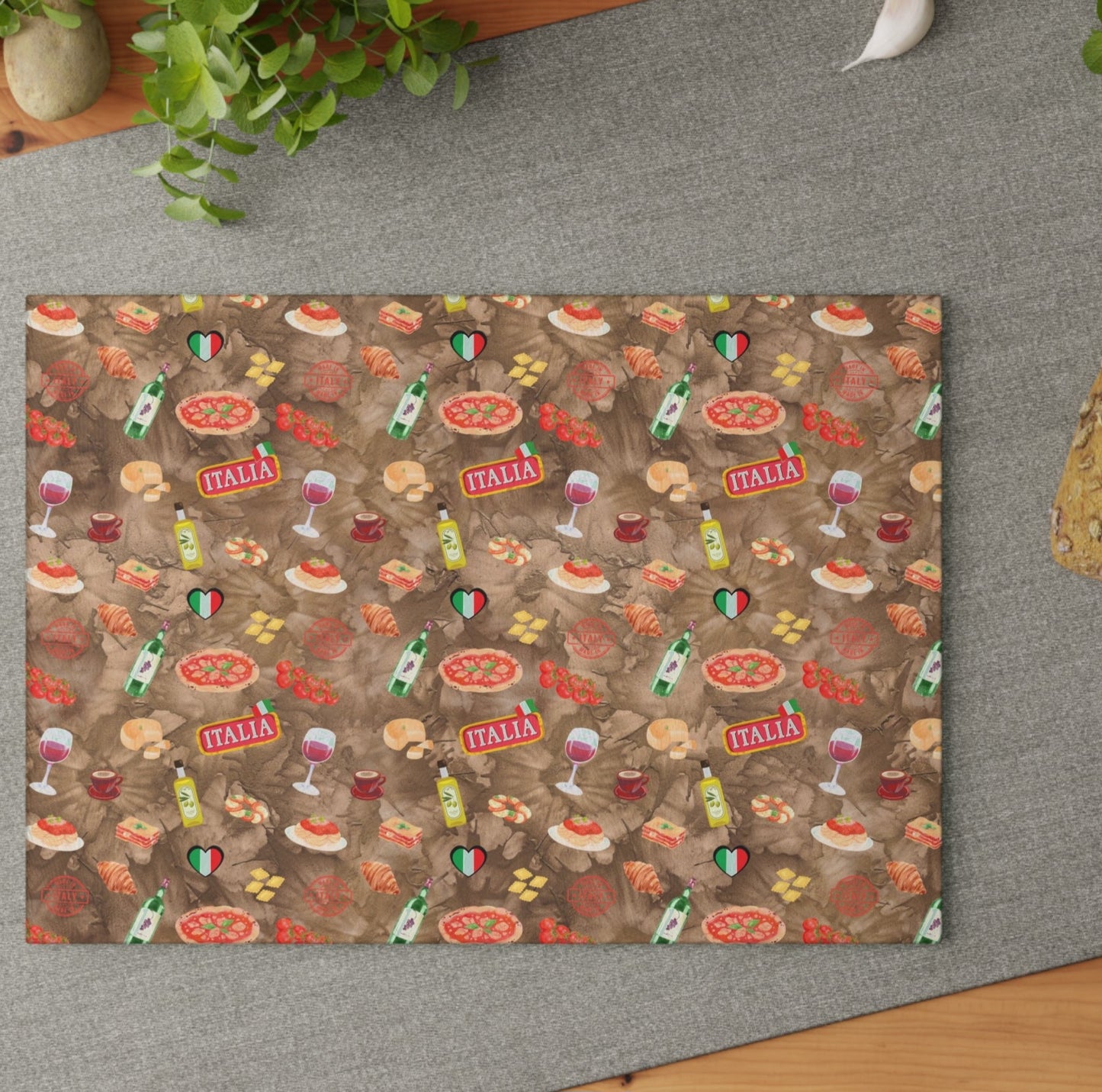 Mom's Italian Kitchen Glass Cutting Board – Bright, Durable & Inspired by Family Traditions