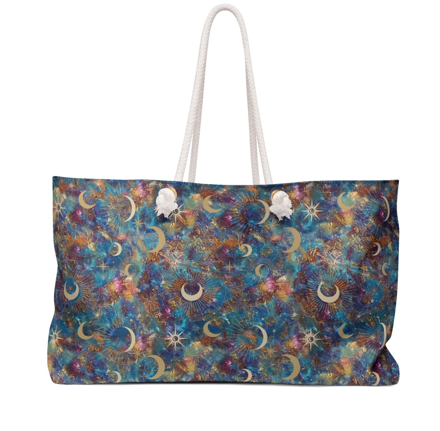 Celestial Weekender Bag – Boho Travel Tote with Cosmic Design