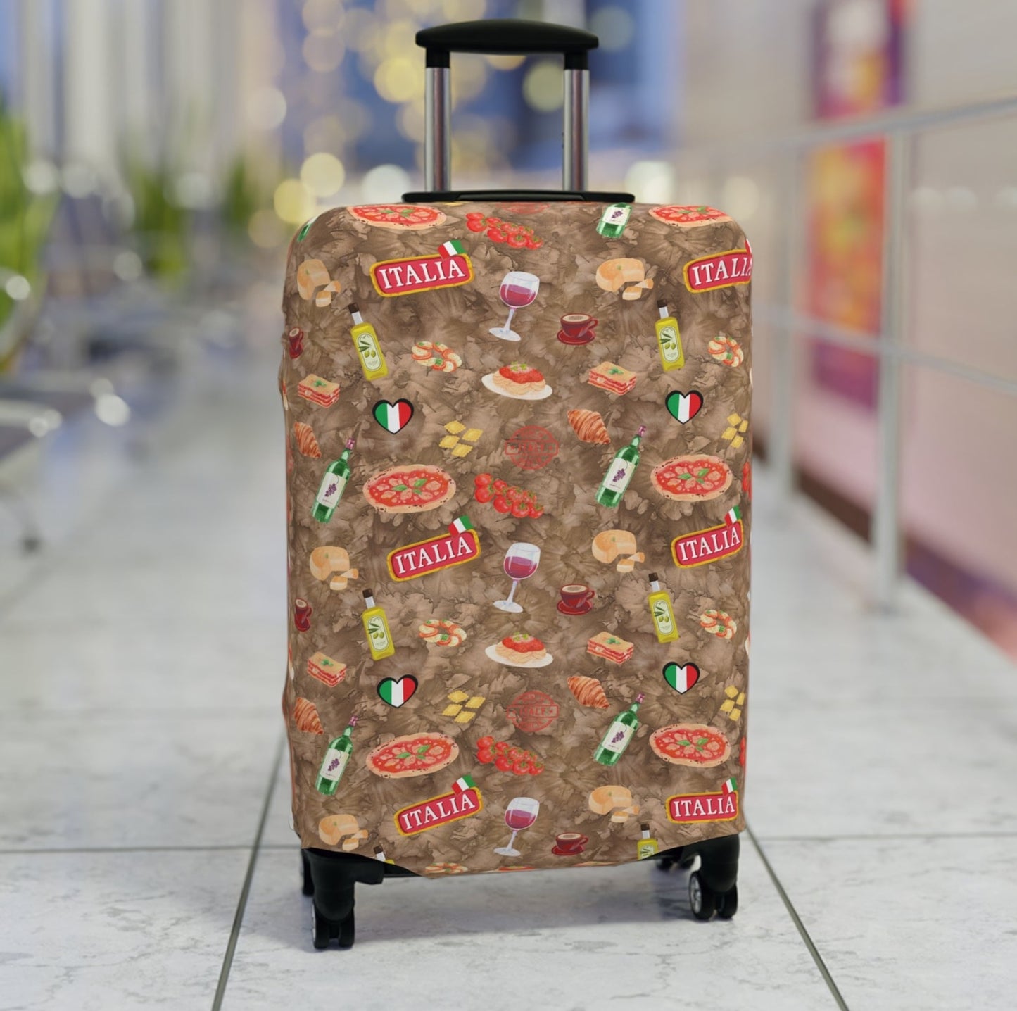 Italian Cuisine Luggage Cover - Stylish Travel Accessory