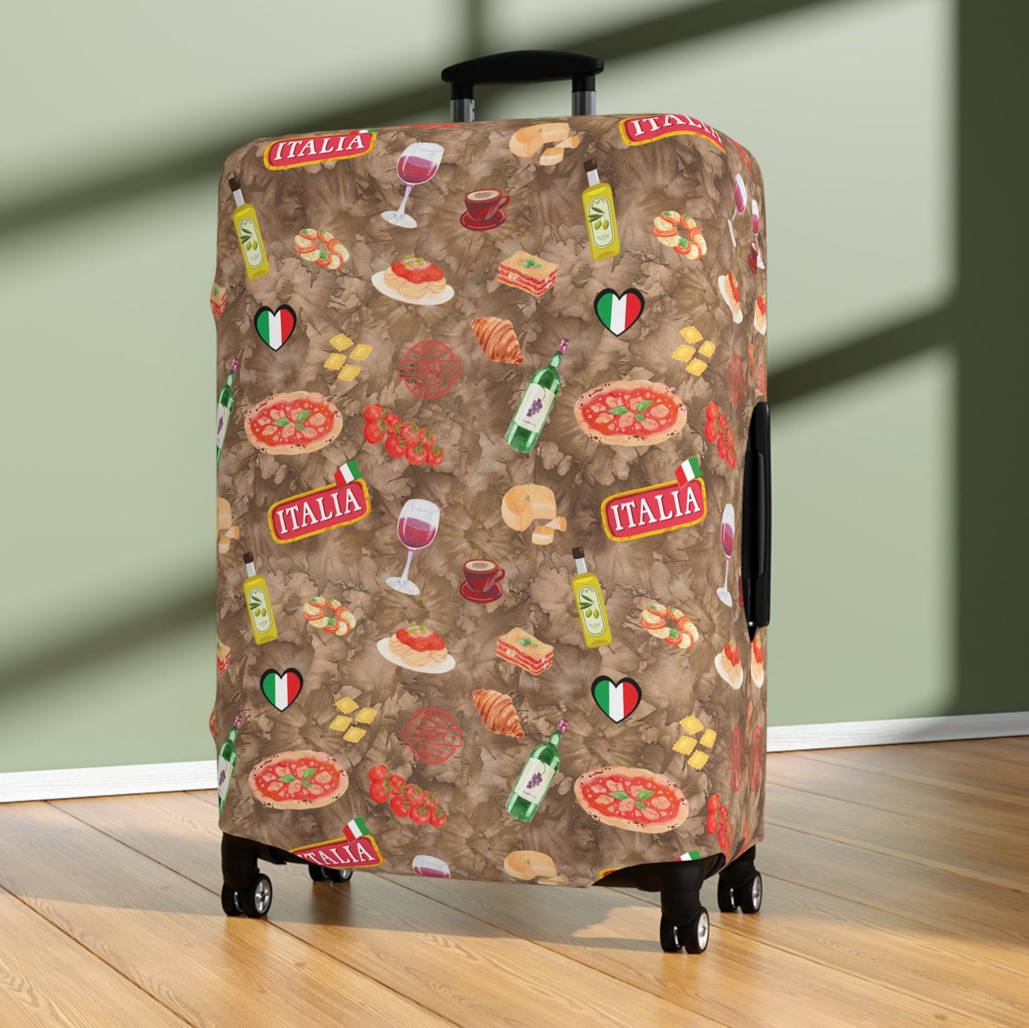 Italian Cuisine Luggage Cover - Stylish Travel Accessory