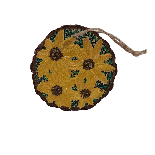 Hand-Painted Encaustic Wooden Ornaments -
Mini Works of Art for Year-Round Display
