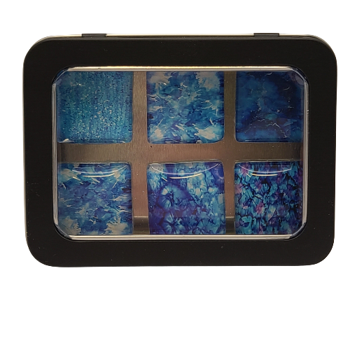 Serenity Magnet Set – Handmade Glass Magnets (6)