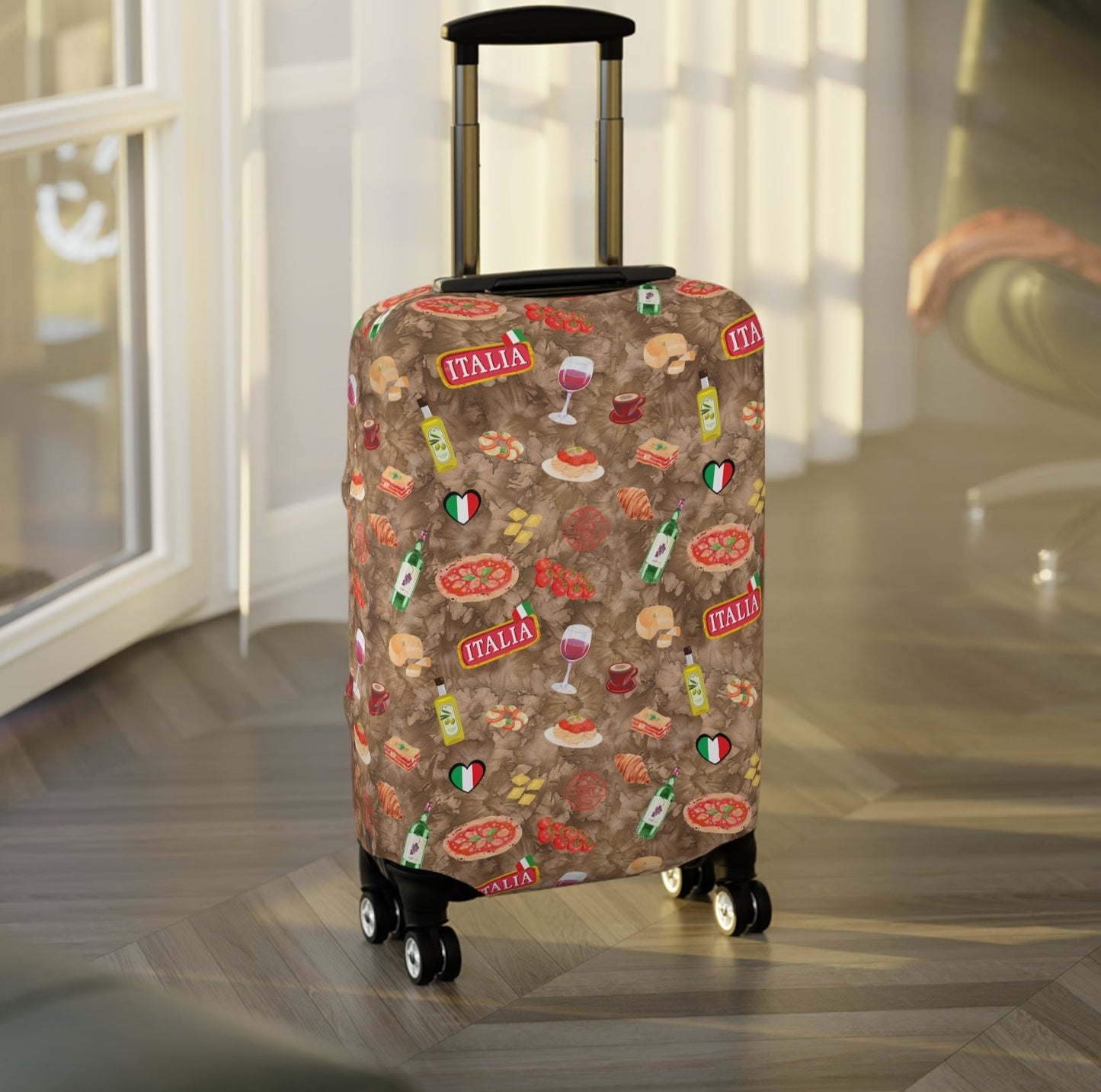 Italian Cuisine Luggage Cover - Stylish Travel Accessory