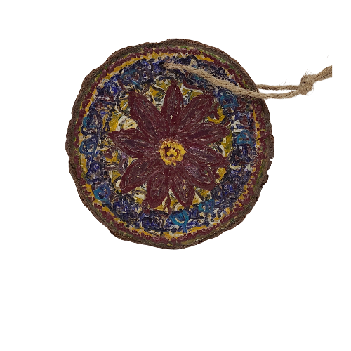 Hand-Painted Encaustic Wooden Ornaments -
Mini Works of Art for Year-Round Display