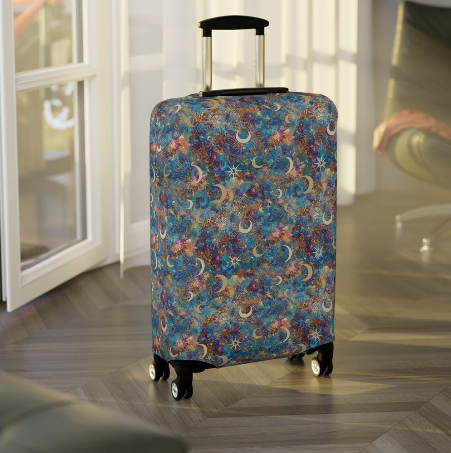 Celestial Stretchy Travel Luggage Cover - Stylish & Durable Suitcase Protector