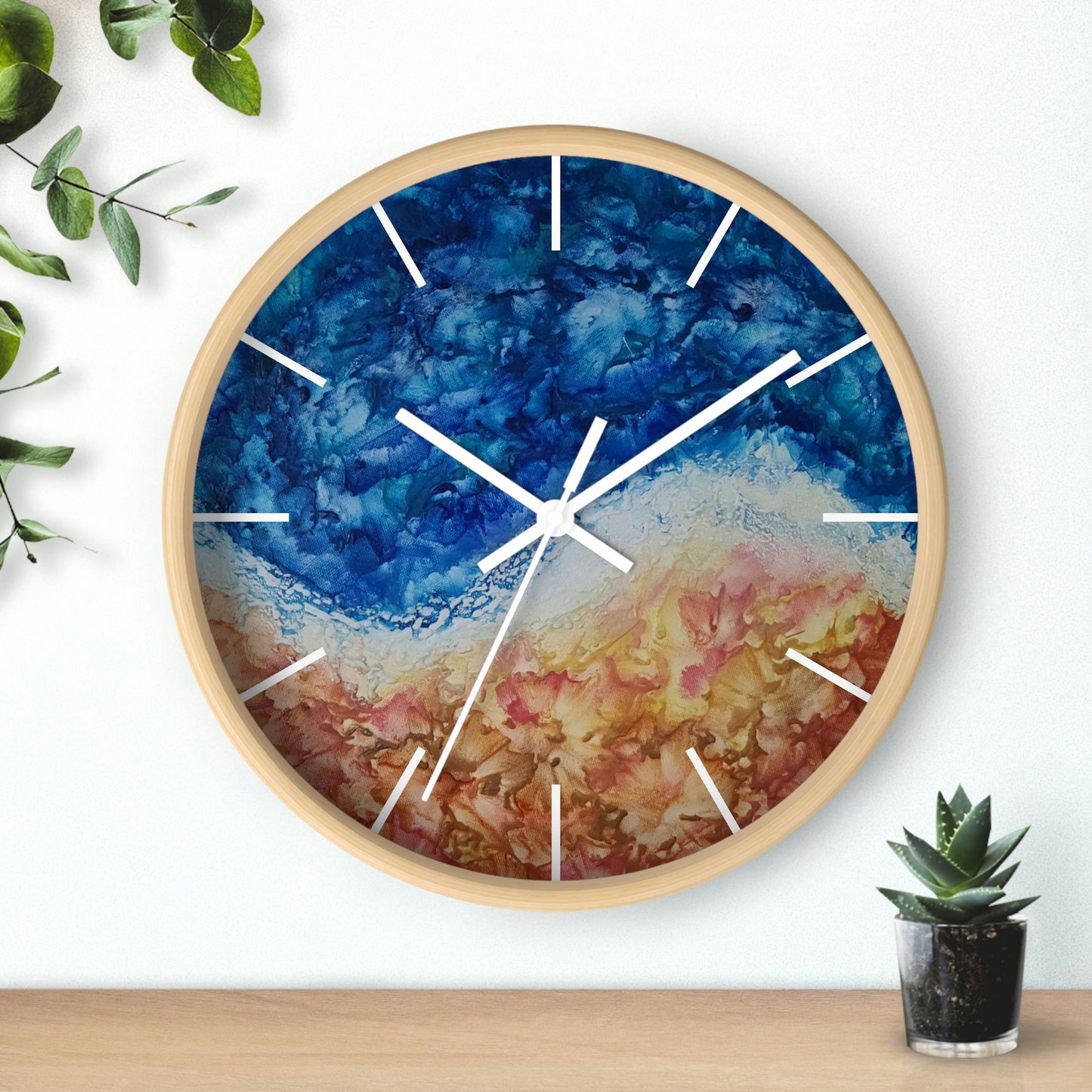 Ocean Wall Clock - Sandcastles in the Sky