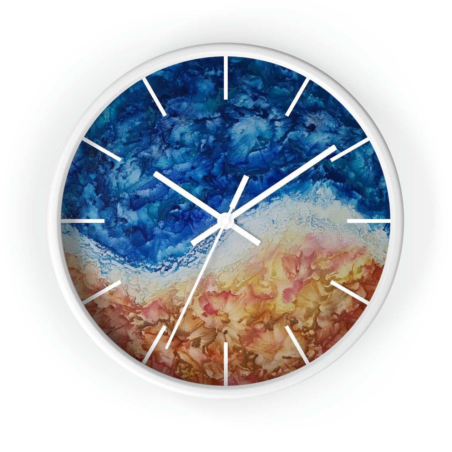 Ocean Wall Clock - Sandcastles in the Sky