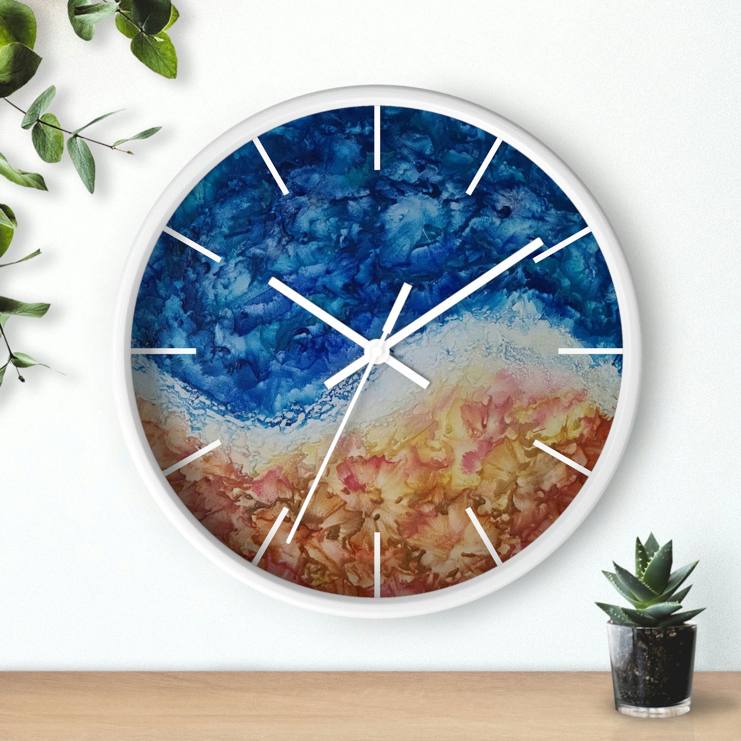 Ocean Wall Clock - Sandcastles in the Sky