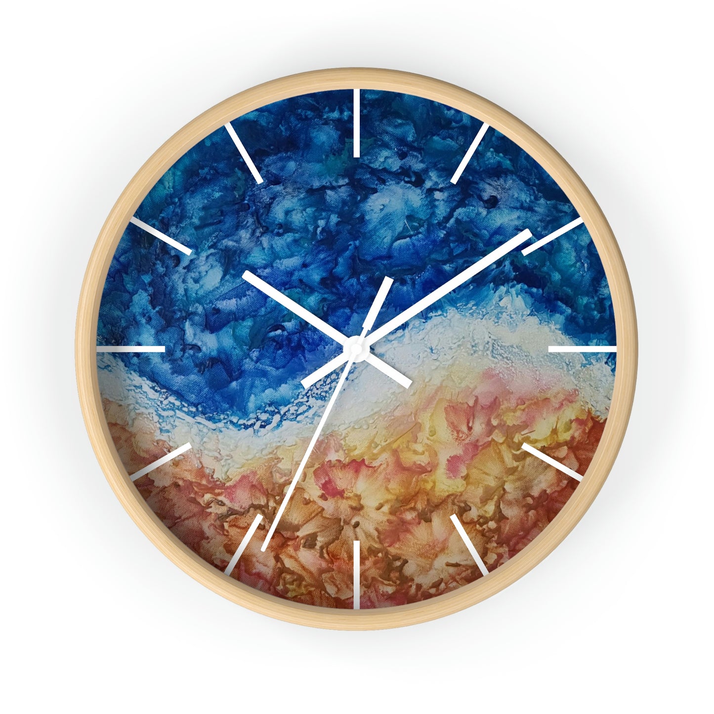 Ocean Wall Clock - Sandcastles in the Sky