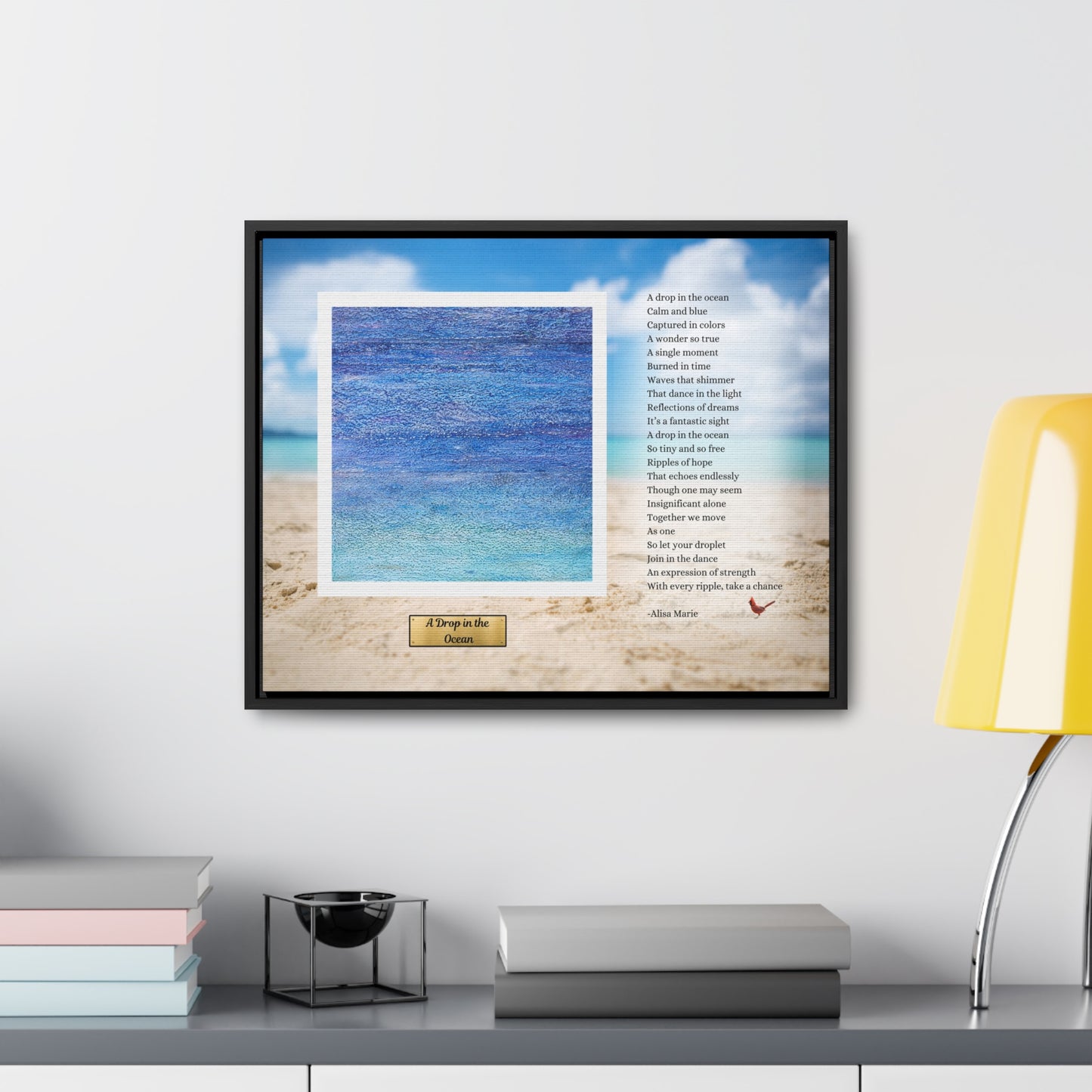 Ocean Wave Wall Art | Coastal Poetry Print | Beach House Serenity Decor