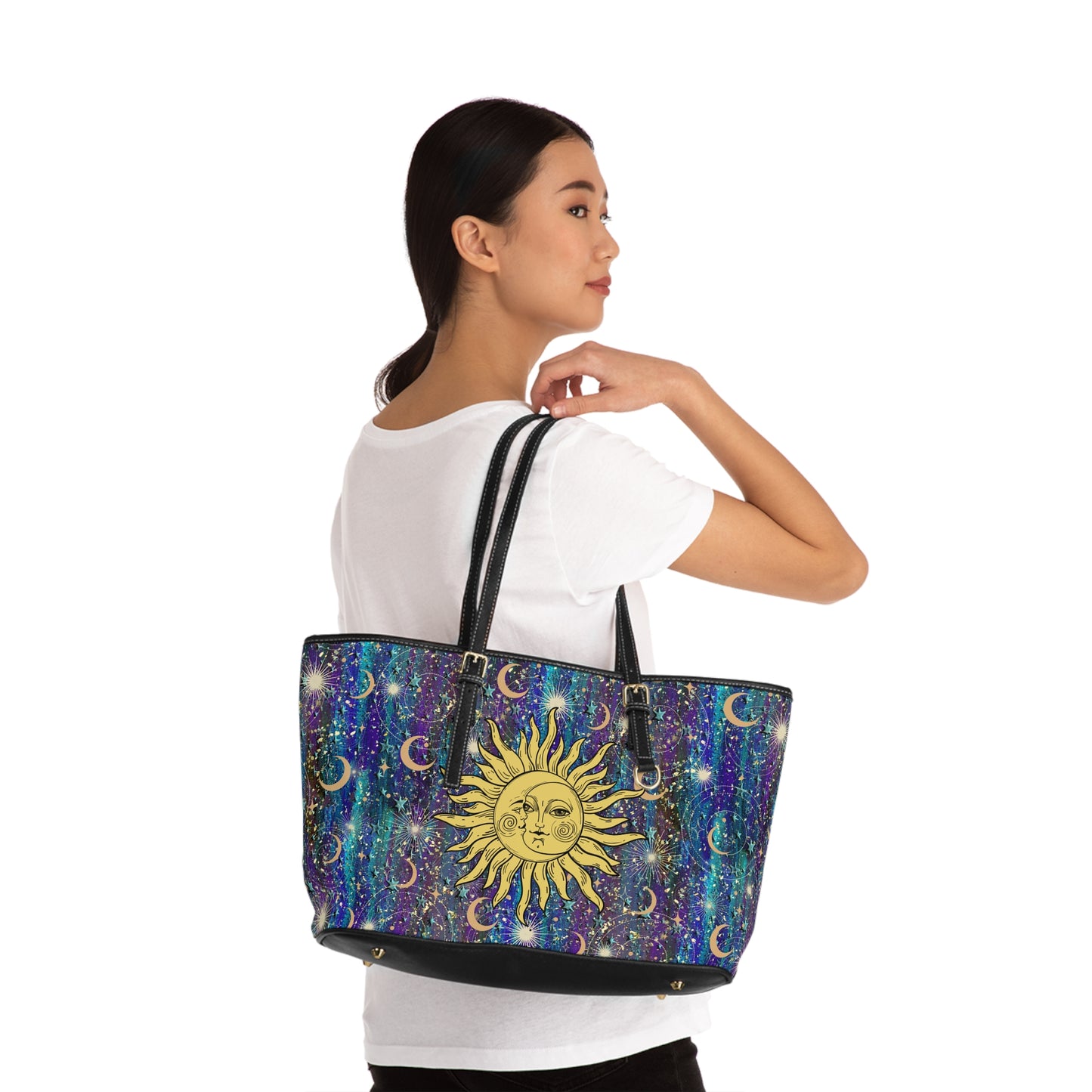 Shoulder Tote Bag - Celestial Sun and Moon - Limited Edition