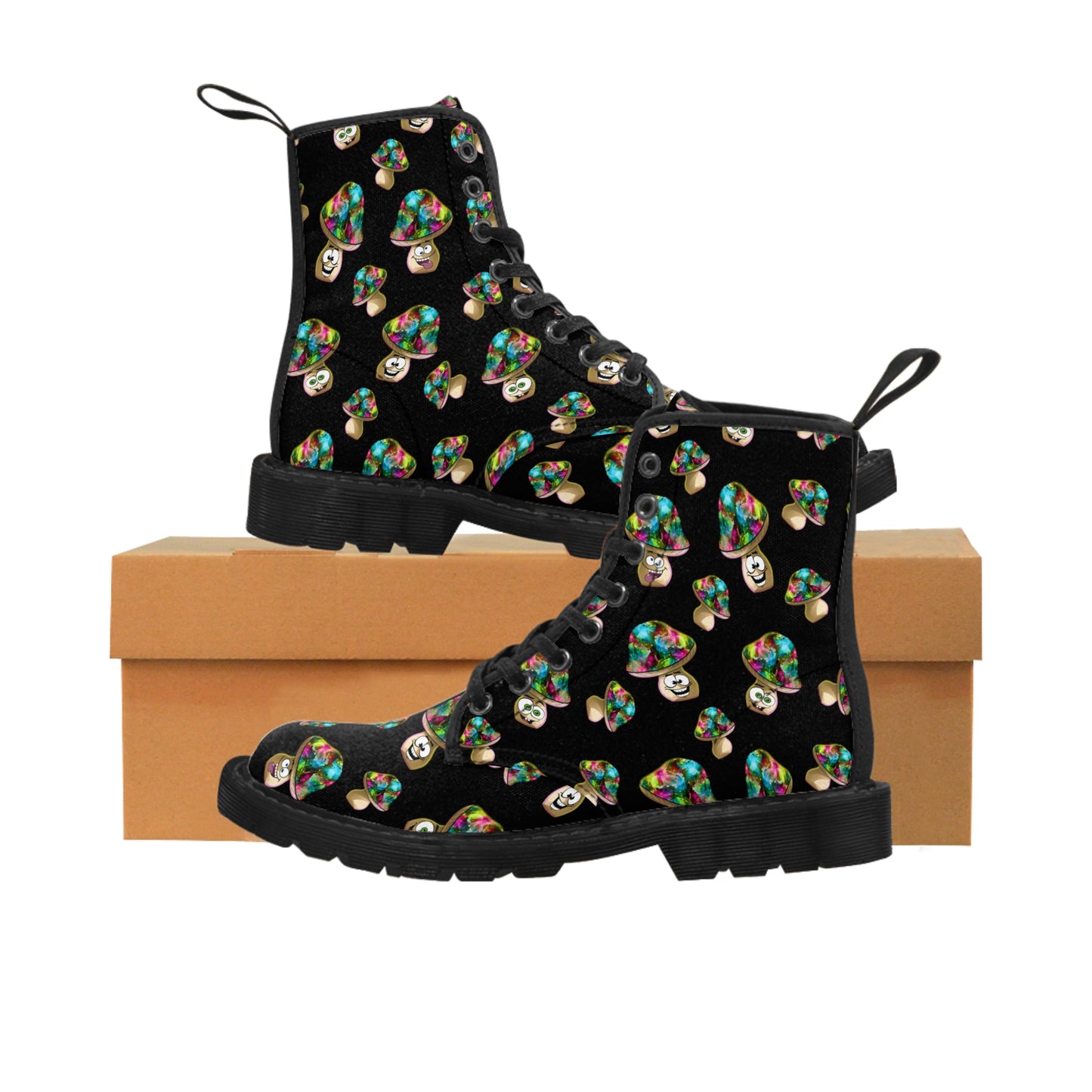 Women Fashion Boots - Happy Mushrooms