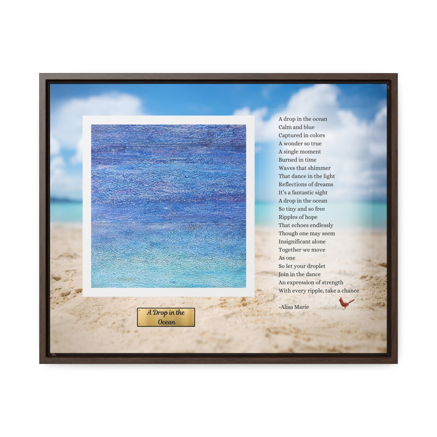 Ocean Wave Wall Art | Coastal Poetry Print | Beach House Serenity Decor