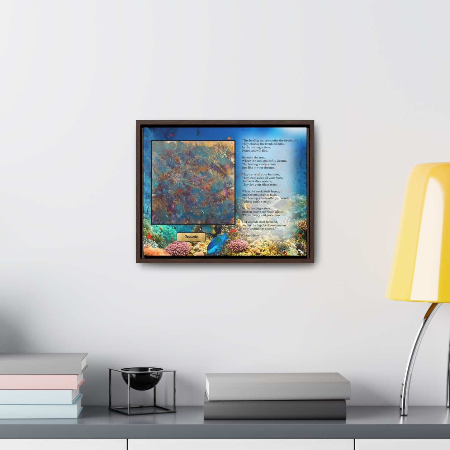 Ocean Healing Wall Art | Underwater Poetry Print 'Oceanic' | Meditation Water Art